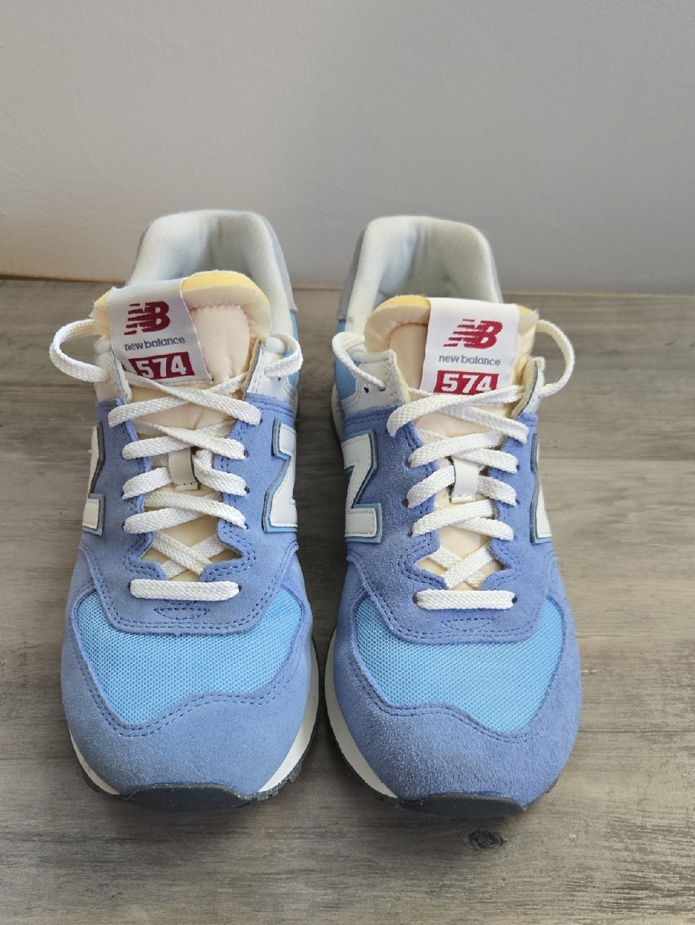 New Balance 574 Pastel Blue Suede & Mesh Sneakers